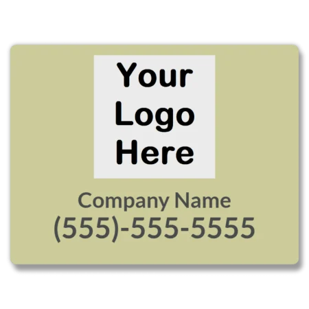 Simple Car Magnet Plain Logo and Company Info