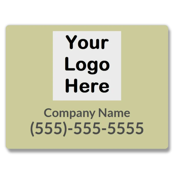 Simple Car Magnet Plain Logo and Company Info