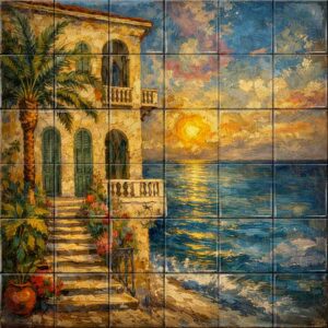 Landscape ceramic tile