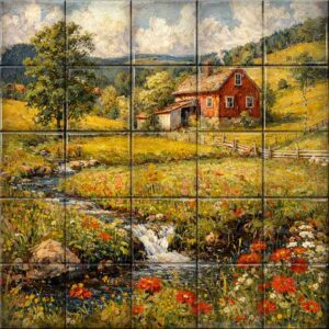 Landscape ceramic tile