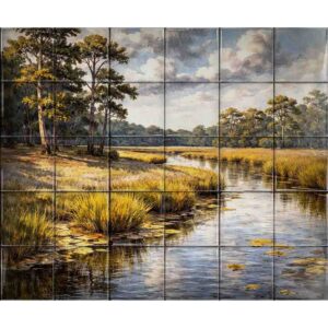 Landscape ceramic tile