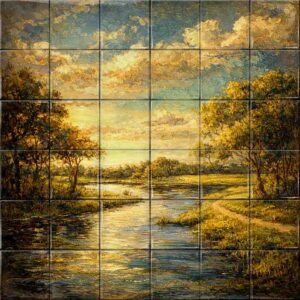 Landscape ceramic tile