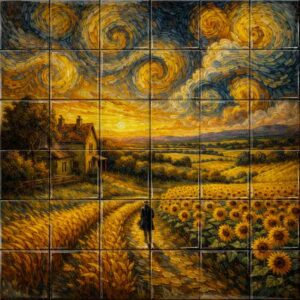 landscapes ceramic tile