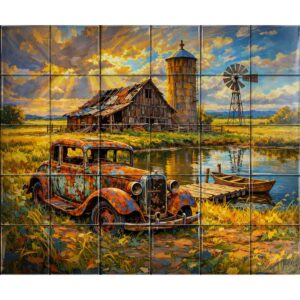 Vintange ceramic tile