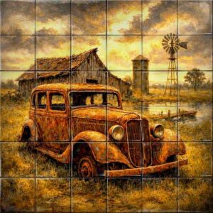 Vintange ceramic tile