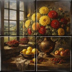 Floral Ceramic Tile