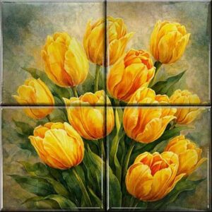 Floral Ceramic Tile